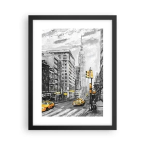 Poster in cornice nera - Racconto di New York - 30x40 cm