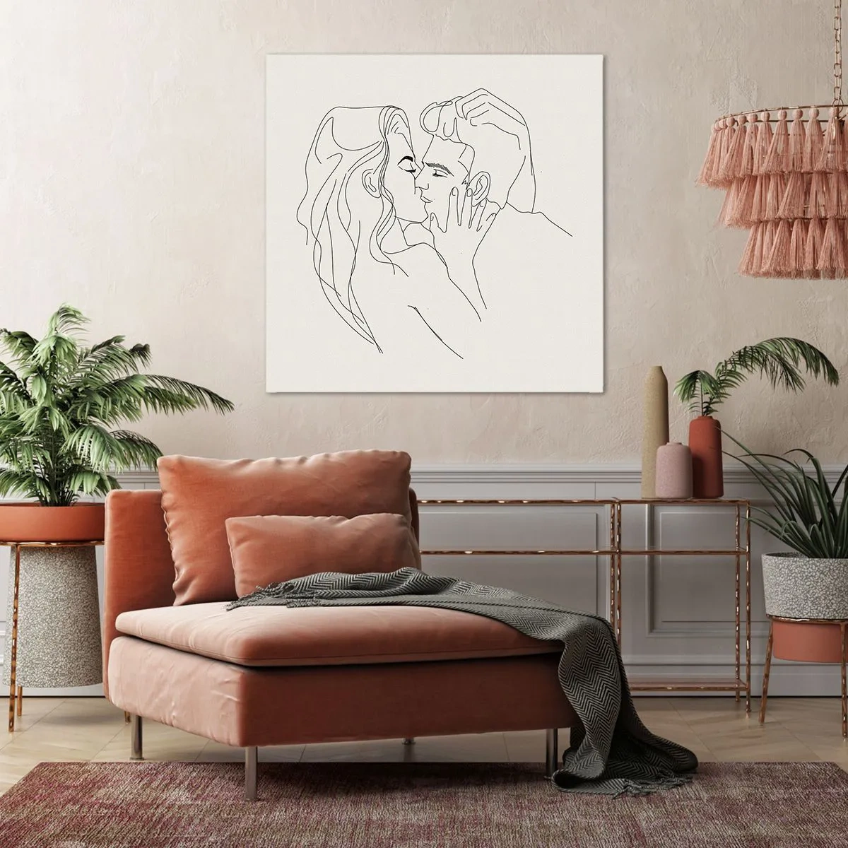 Quadro su tela - Stampe su Tela - Intrecciati dal sentimento - 60x60 cm