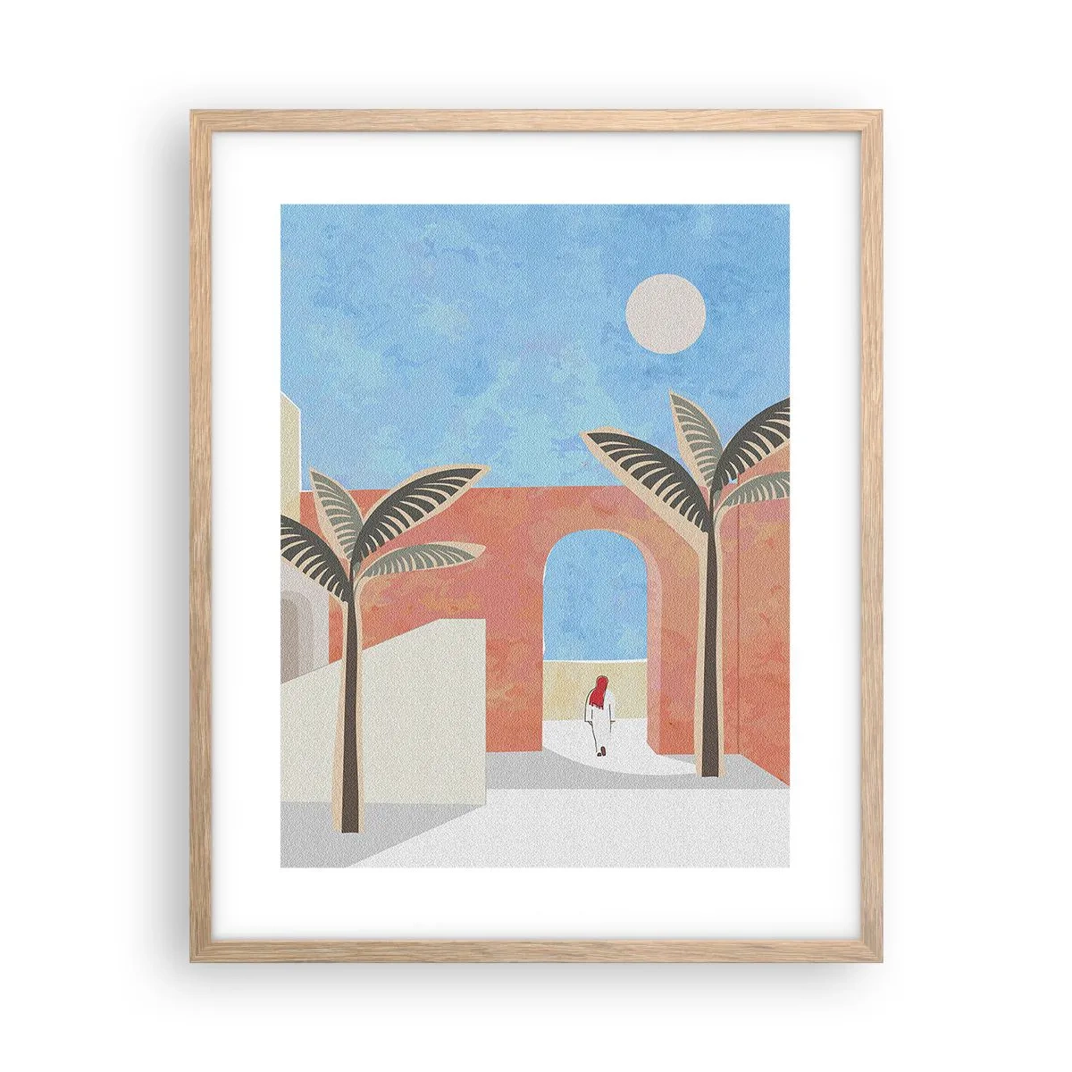 Poster in cornice rovere chiaro - Giornata araba - 40x50 cm