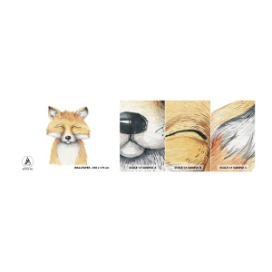 Campione di Fotomurale Adesivo Deluxe Sticker - Umore da volpe - Per bambini, Volpe, Amicizia - 100x30 cm