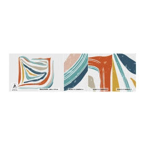Campione Di Fotomurale Standard Eco - Astrazione piacevolmente sorridente - Boho, Pezzo, Moderno - 100x30 cm