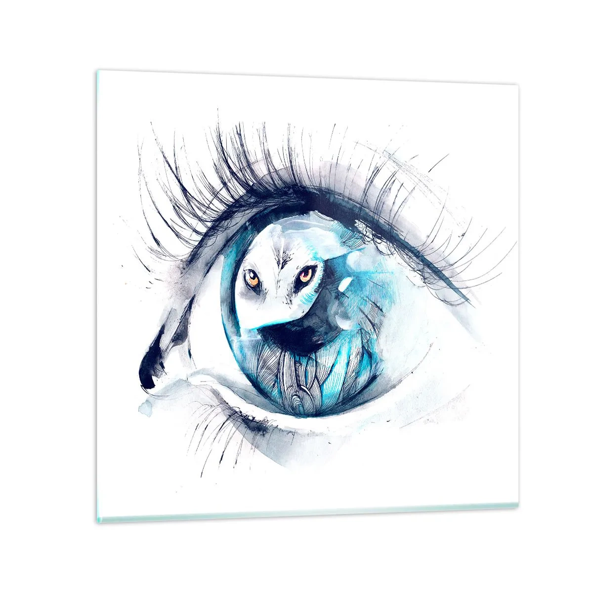 Quadro su vetro - Faccia a faccia con la natura selvaggia - 60x60 cm