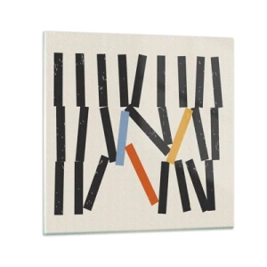 Quadro su vetro - Composizione: domino - 30x30 cm
