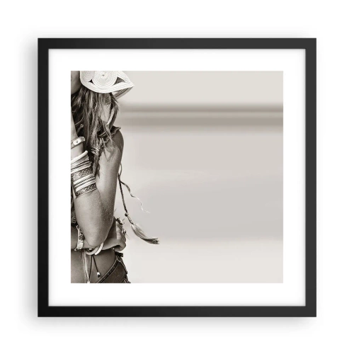 Poster in cornice nera - Come una ragazza - 40x40 cm