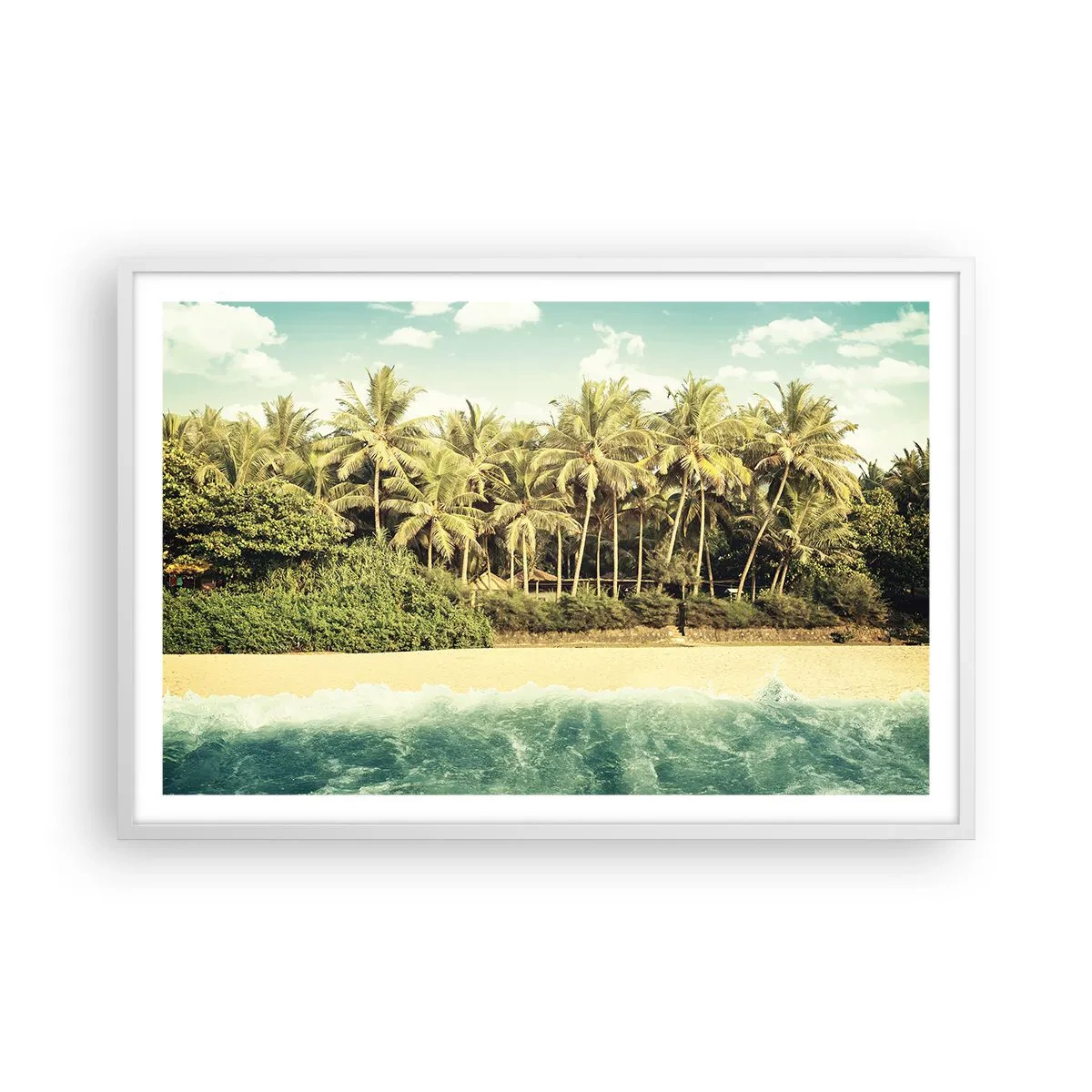 Poster in cornice bianca - Forse qui? - 91x61 cm