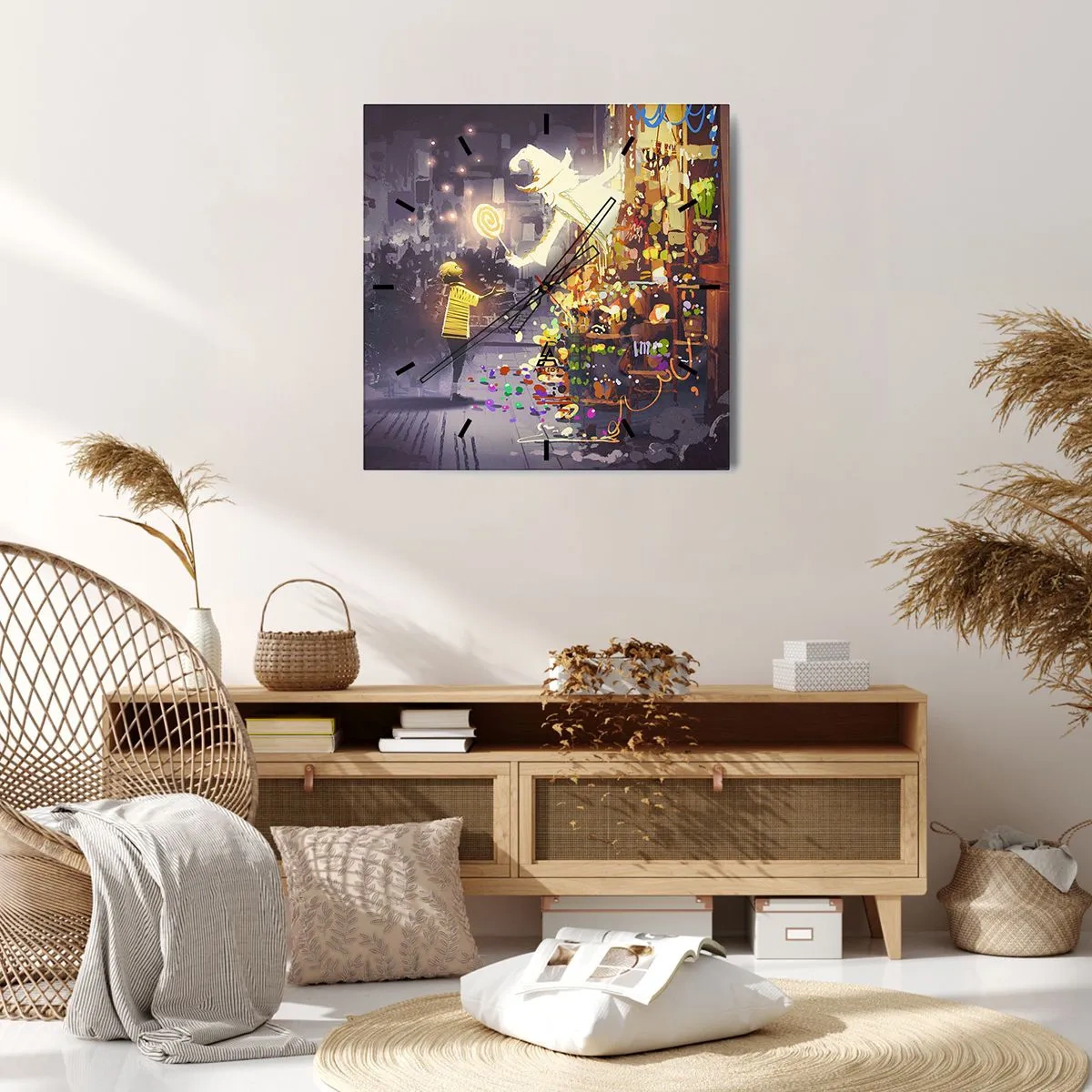 Orologio da parete - Orologio in Vetro - La magia esiste - 40x40 cm