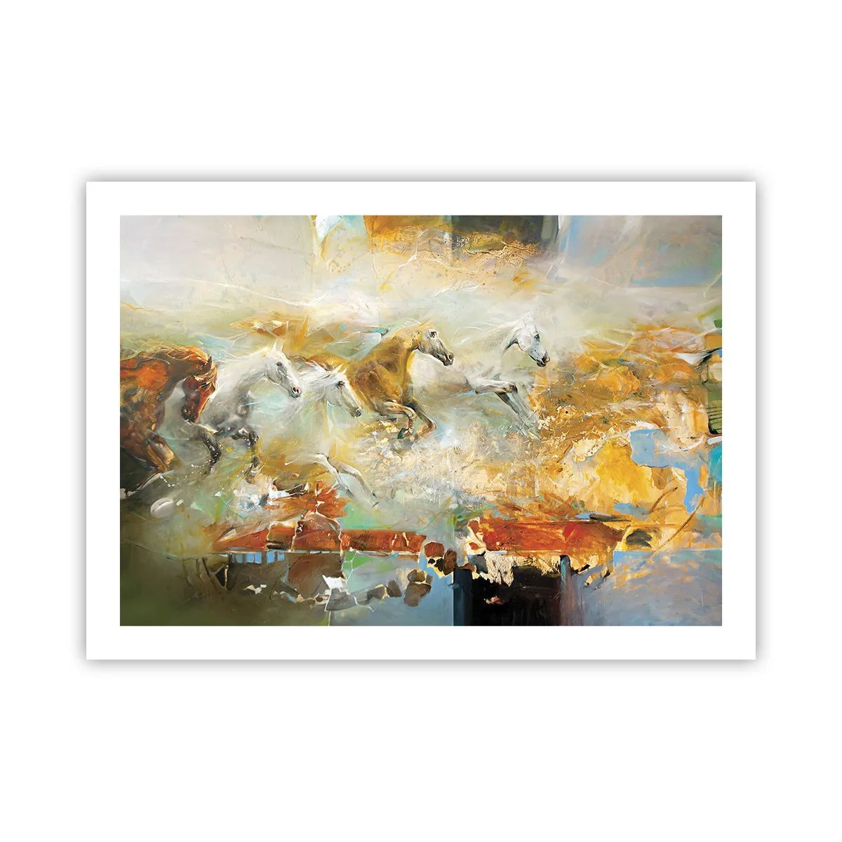 Poster - Al galoppo attraverso la luce - 70x50 cm