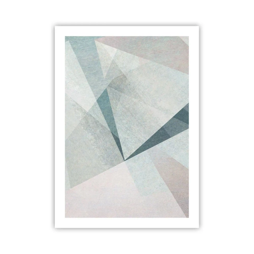 Poster - Forme geometriche in tonalità pastello - 50x70cm - Con calma ma dinamicamente - Decorazione murale moderna per soggiorno e camera da letto ARTTOR