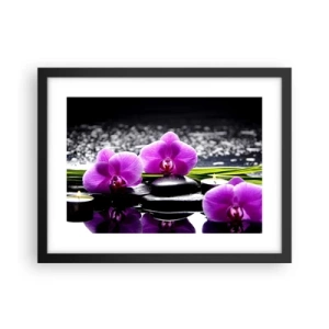 Poster in cornice nera - Annegare nel silenzio e nella pace - 40x30 cm