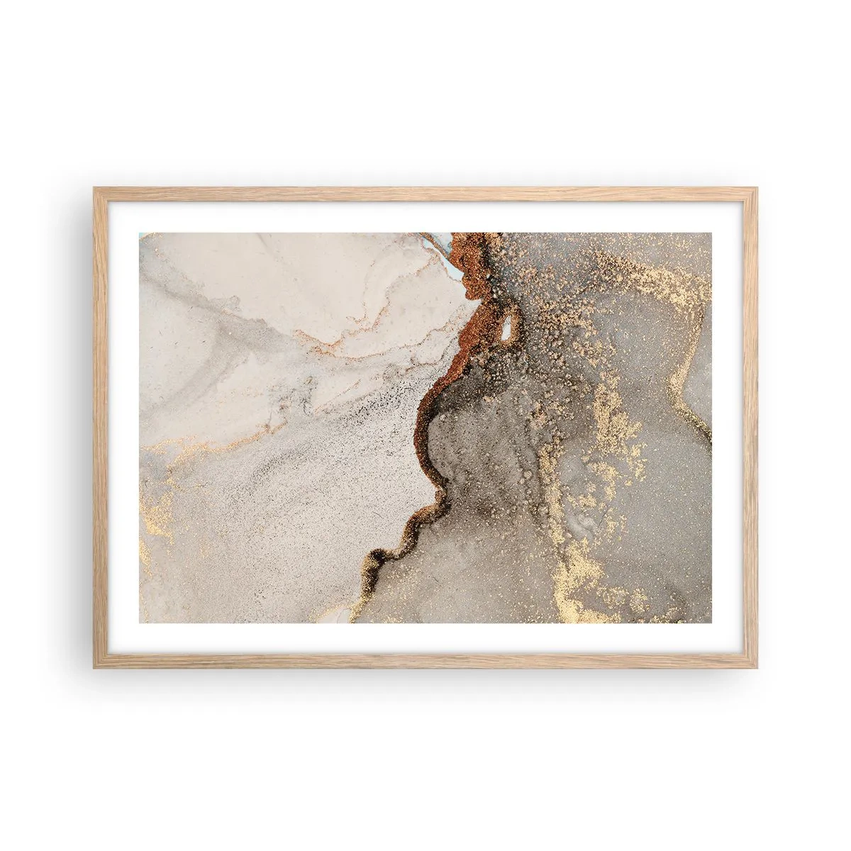 Poster in cornice rovere chiaro - Ai confini del colore - 70x50 cm