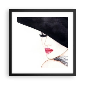 Poster in cornice nera - Eleganza e sensualità - 40x40 cm
