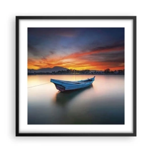 Poster in cornice nera - Viene una notte buona - 50x50 cm