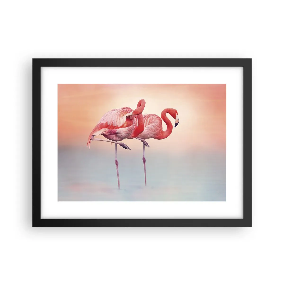 Poster in cornice nera - Nel colore del sole al tramonto - 40x30 cm