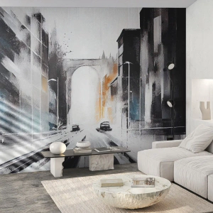 Fotomurali Premium Canvas - Studio di città: architettura e movimento - Architettura, Paesaggio, Strada - 200x140 cm