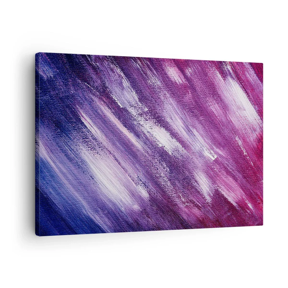 Quadro su tela - Stampe su Tela - Pennellate astratte nei toni del viola e del rosa - 70x50cm - Quando soffia il vento solare - Decorazione murale moderna per soggiorno e camera da letto ARTTOR