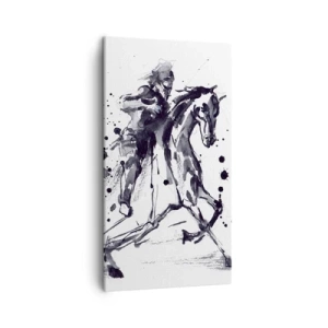 Quadro su tela - Stampe su Tela - Il cavaliere nero - 45x80 cm