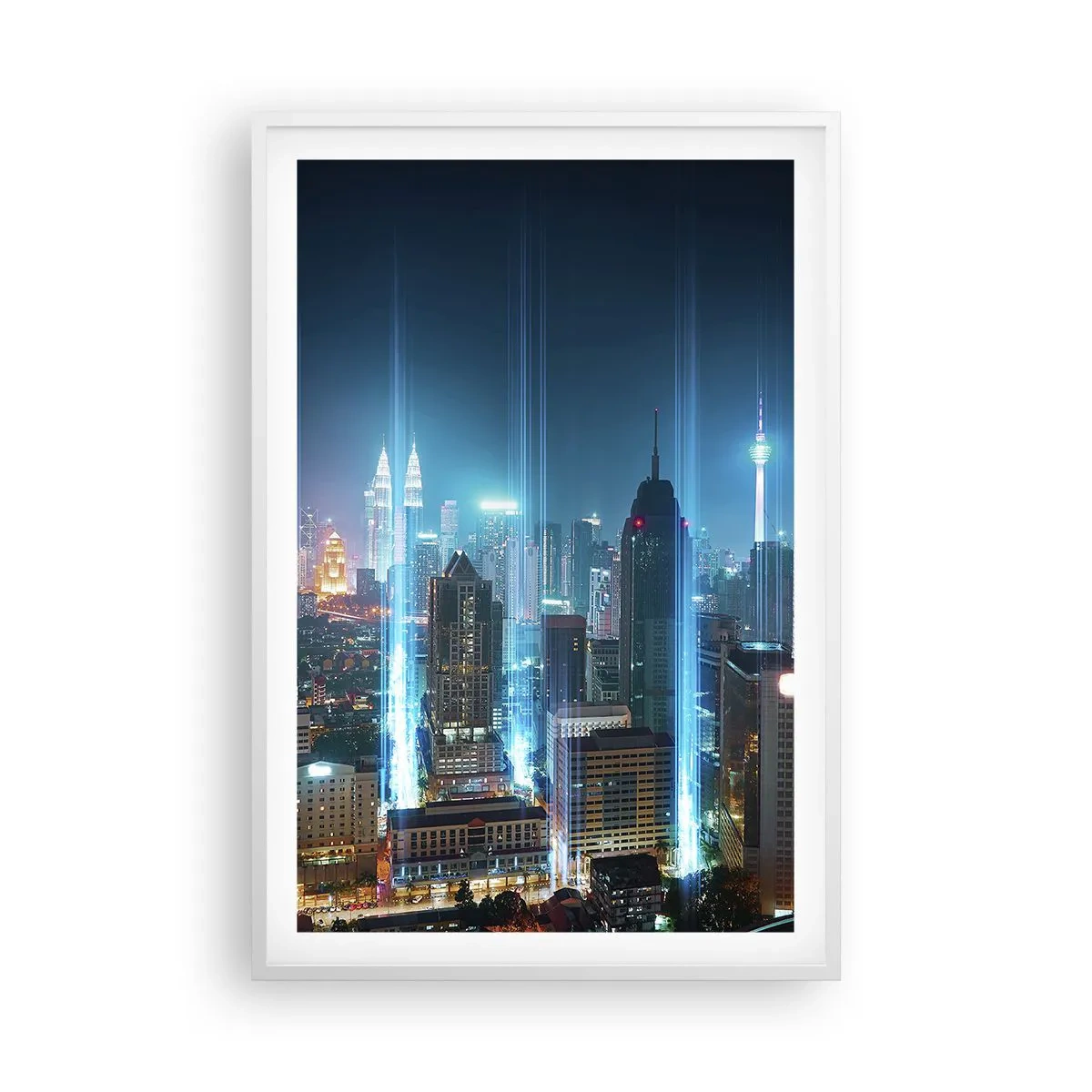 Poster in cornice bianca - Da Berlino al cielo - 61x91 cm