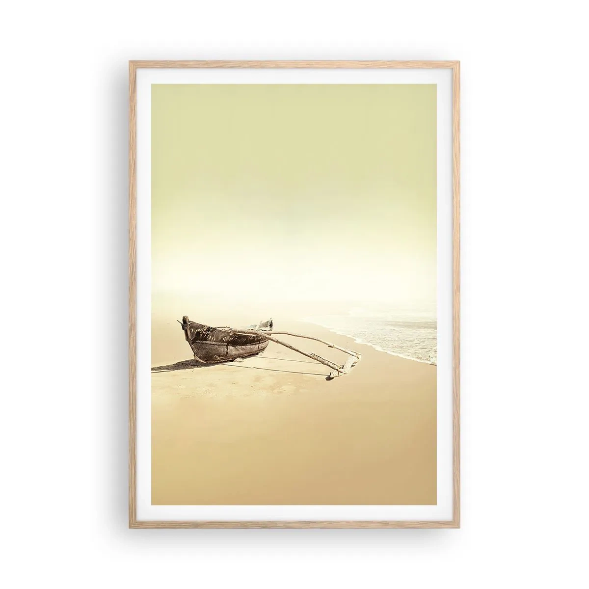 Poster in cornice rovere chiaro - Ricordo dei mari del sud - 70x100 cm