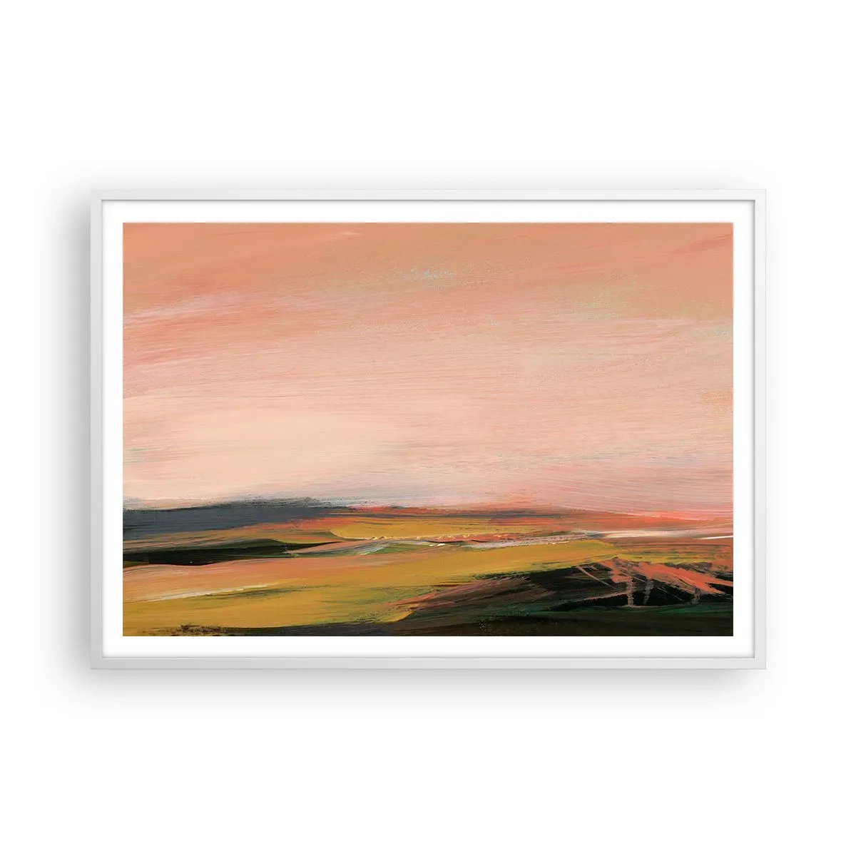 Poster in cornice bianca - In tonalità di rosa - 100x70 cm