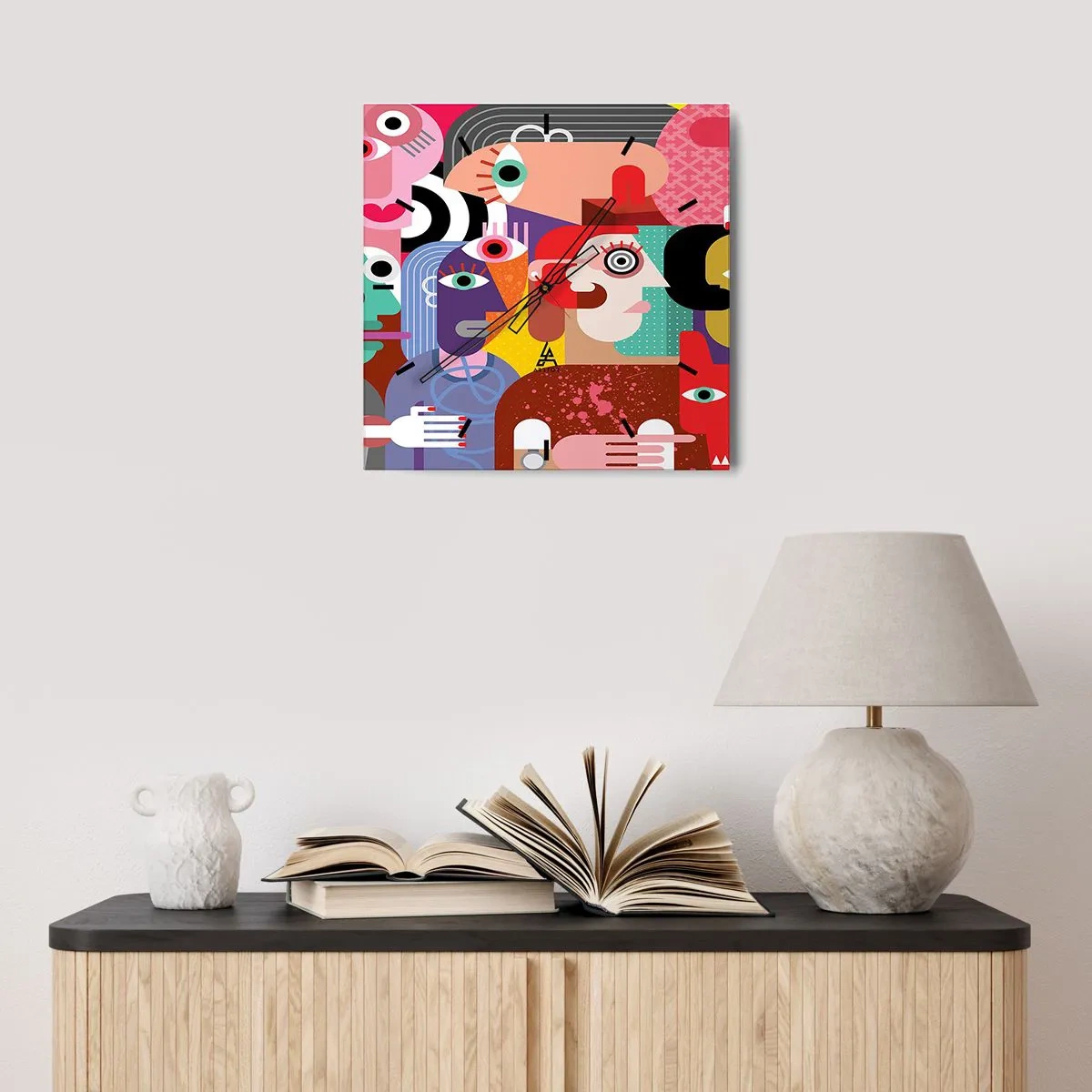 Orologio da parete - Orologio in Vetro - Mi manda Picasso - 30x30 cm