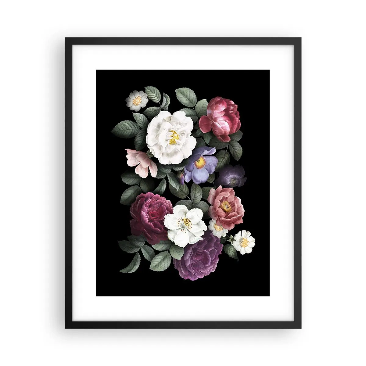 Poster in cornice nera - Dal giardino inglese - 40x50 cm