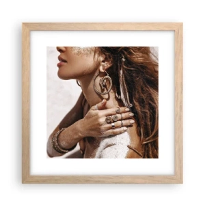 Poster in cornice rovere chiaro - Regina della spiaggia selvatica - 30x30 cm