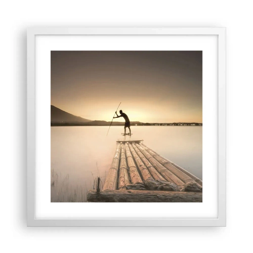 Poster in cornice bianca - Prima del riposo - 40x40 cm