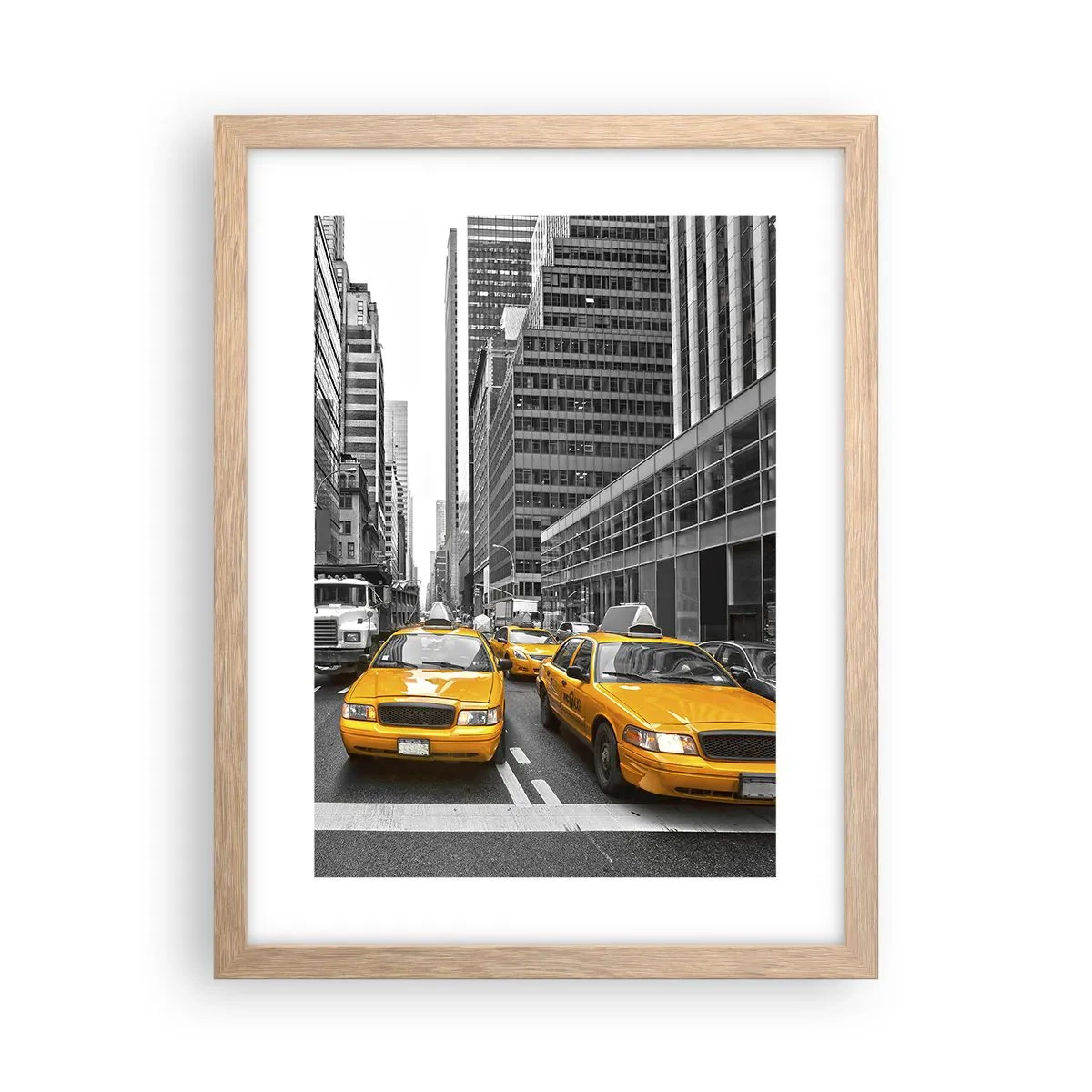 Poster in cornice rovere chiaro - Siamo noi che coloriamo la città - 30x40 cm