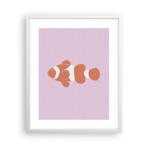 Poster in cornice bianca - Abbinato ai coralli - 40x50 cm