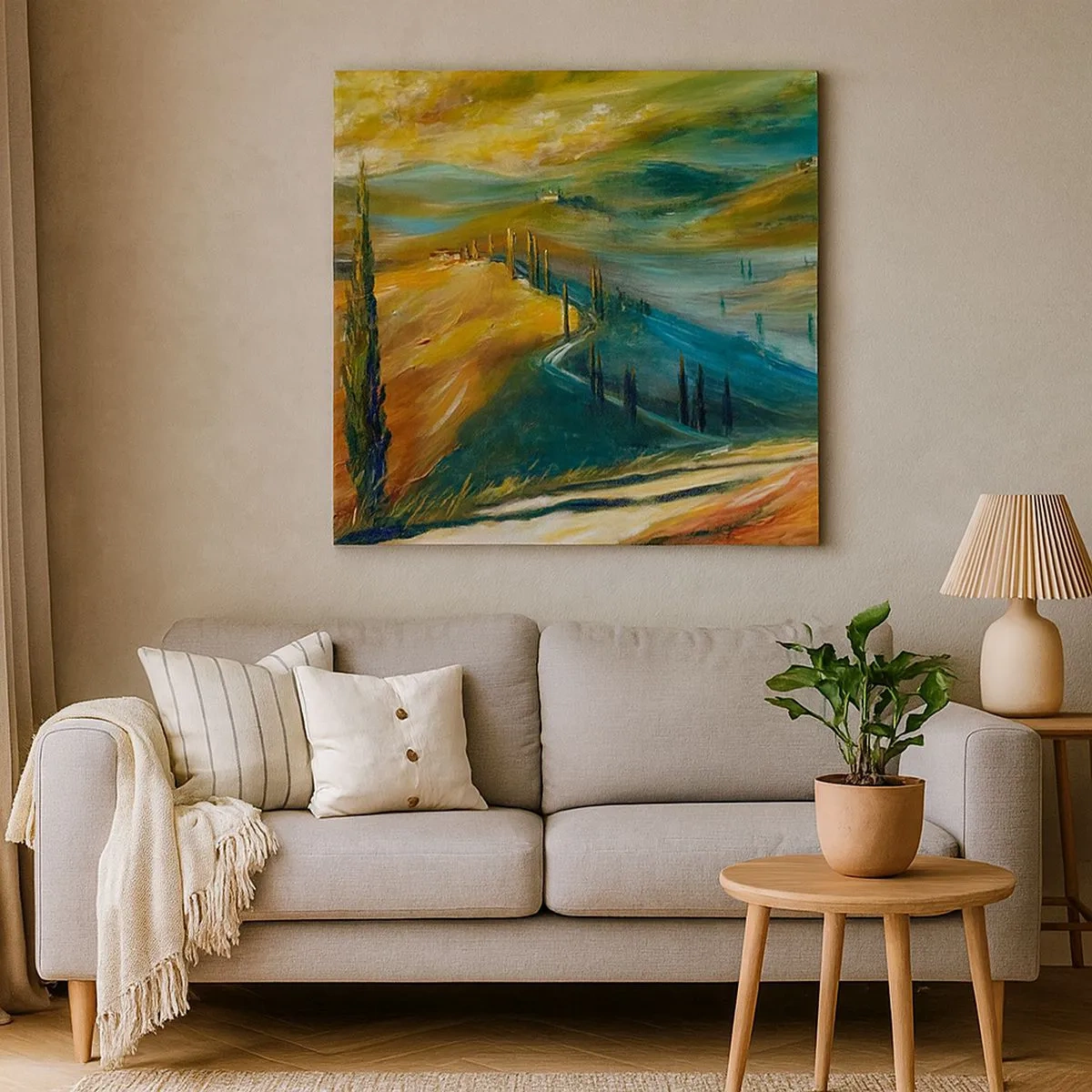 Quadro su tela - Stampe su Tela - Paesaggio toscano - 30x30 cm