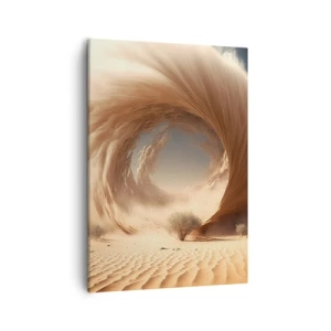 Quadro su tela - Stampe su Tela - Vortice di sabbia dinamico in un deserto con alberi - 50x70cm - Il portale è aperto - Decorazione murale moderna per soggiorno e camera da letto ARTTOR