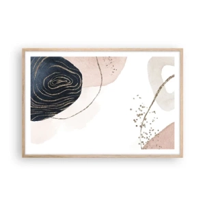 Poster in cornice rovere chiaro - Tutto scorre - 91x61 cm