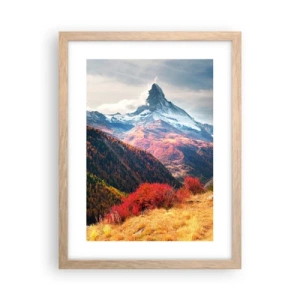 Poster in cornice rovere chiaro - Autunno alpino - 30x40 cm