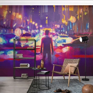 Fotomurali Standard Eco - Immerso nella luce - Città, Uomo, New York - 150x105 cm