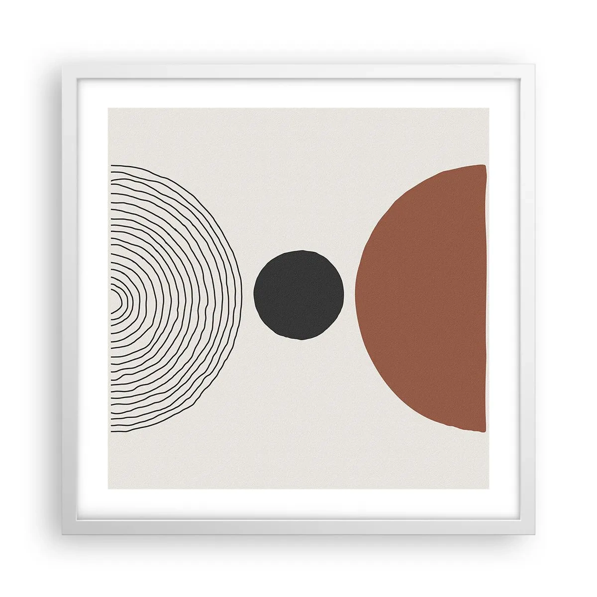 Poster in cornice bianca - Al centro dell'attenzione - 50x50 cm