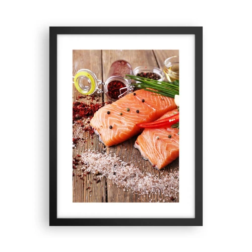 Poster in cornice nera - Avventura norvegese in cucina - 30x40 cm