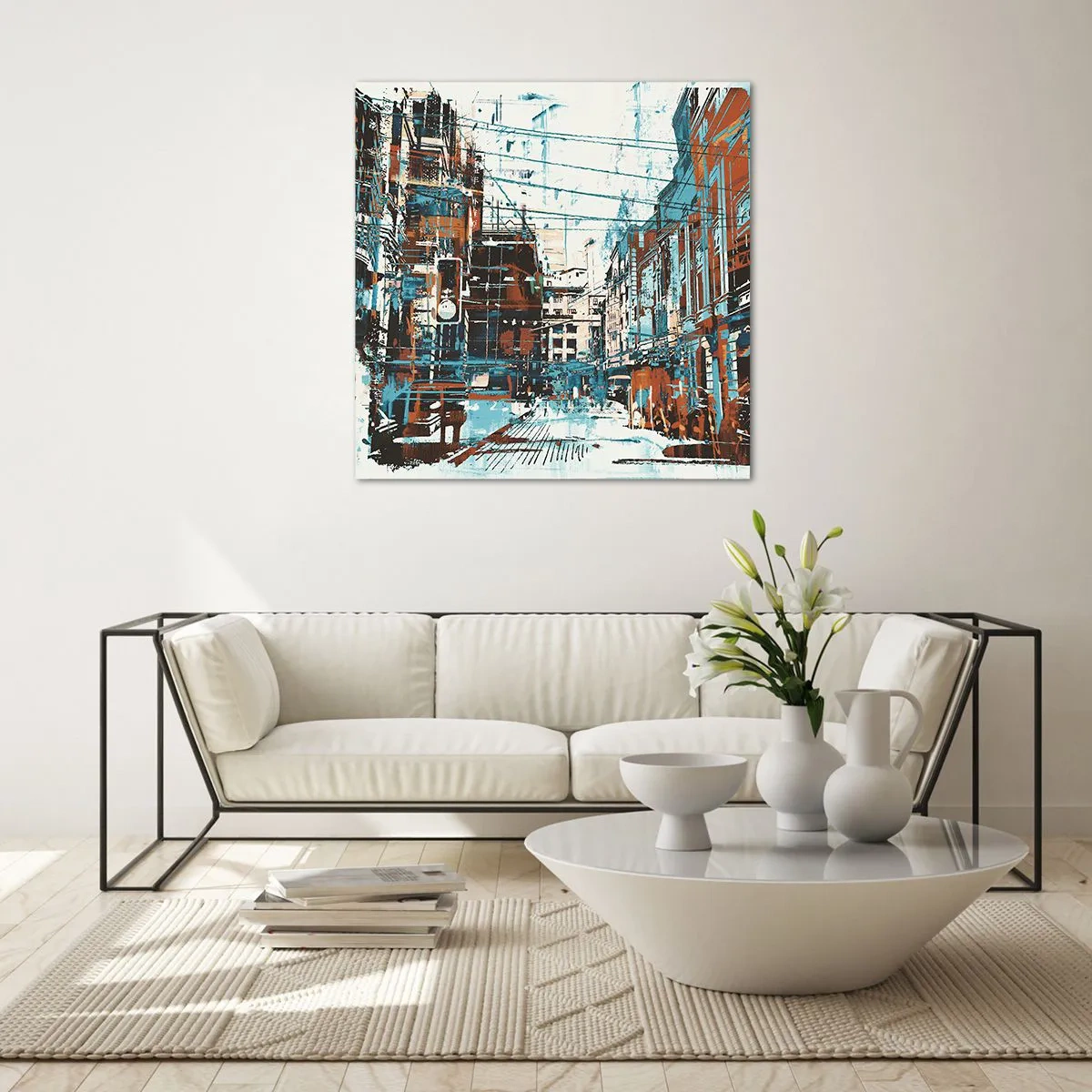 Quadro su vetro - Percorso cittadino consueto - 30x30 cm