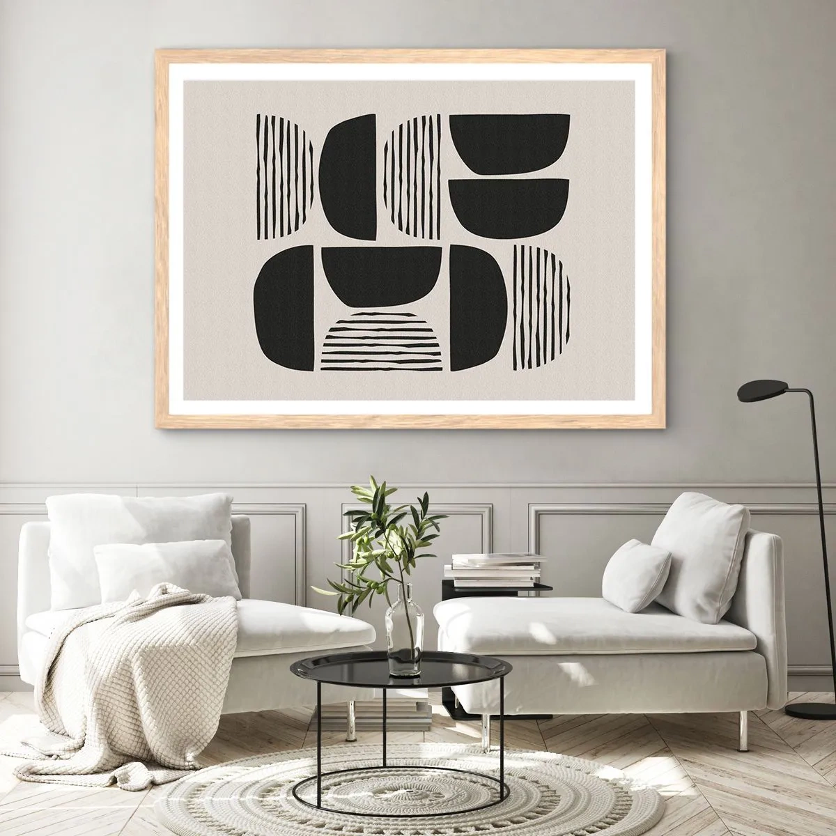 Poster in cornice rovere chiaro - Sistemi di metà - 100x70 cm