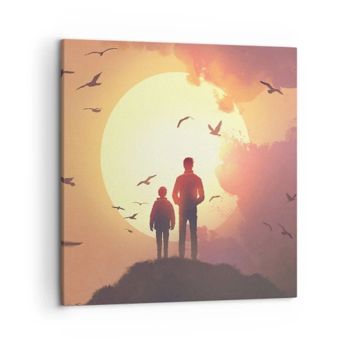 Quadro su tela - Stampe su Tela - Faccia a faccia con il sole - 50x50 cm