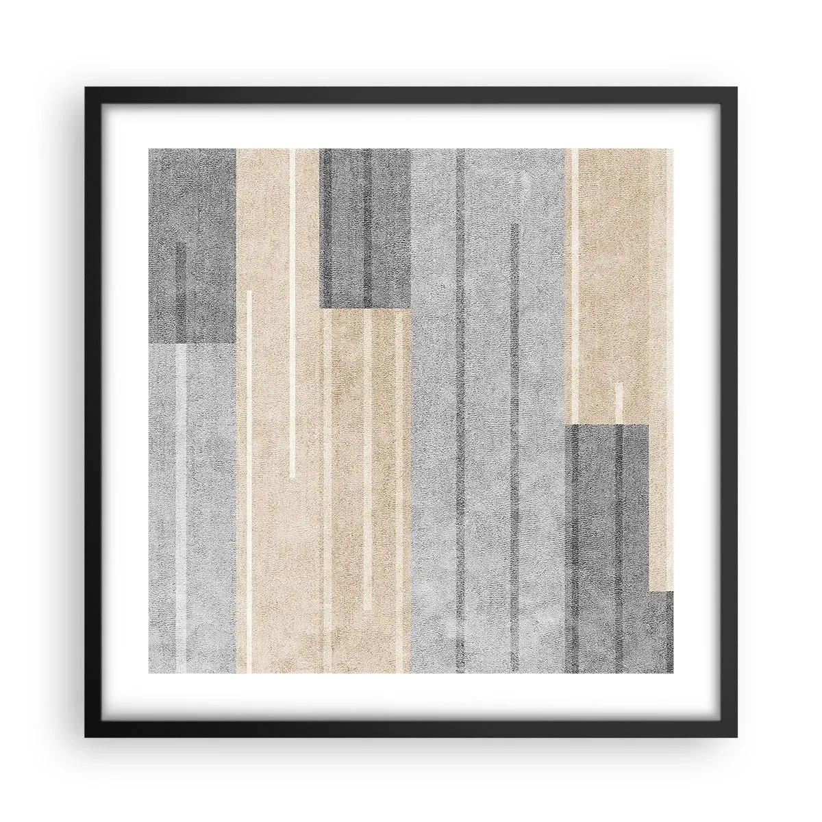 Poster in cornice nera - Composizione: rigare dritto - 50x50 cm