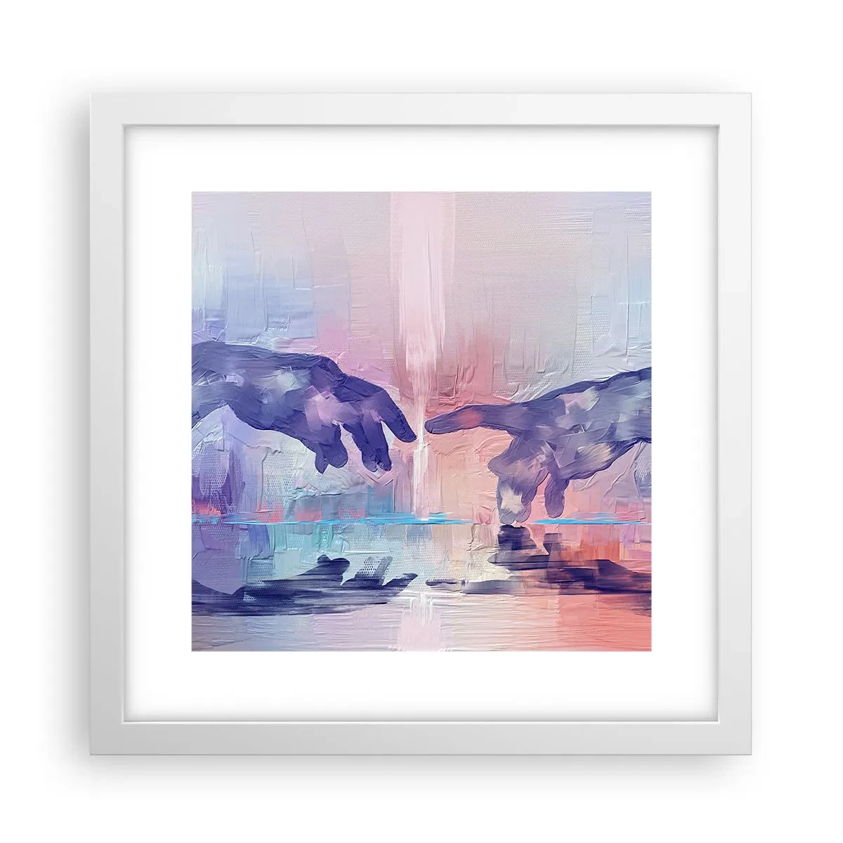 Poster in cornice bianca - La scintilla divina della vita - 30x30 cm