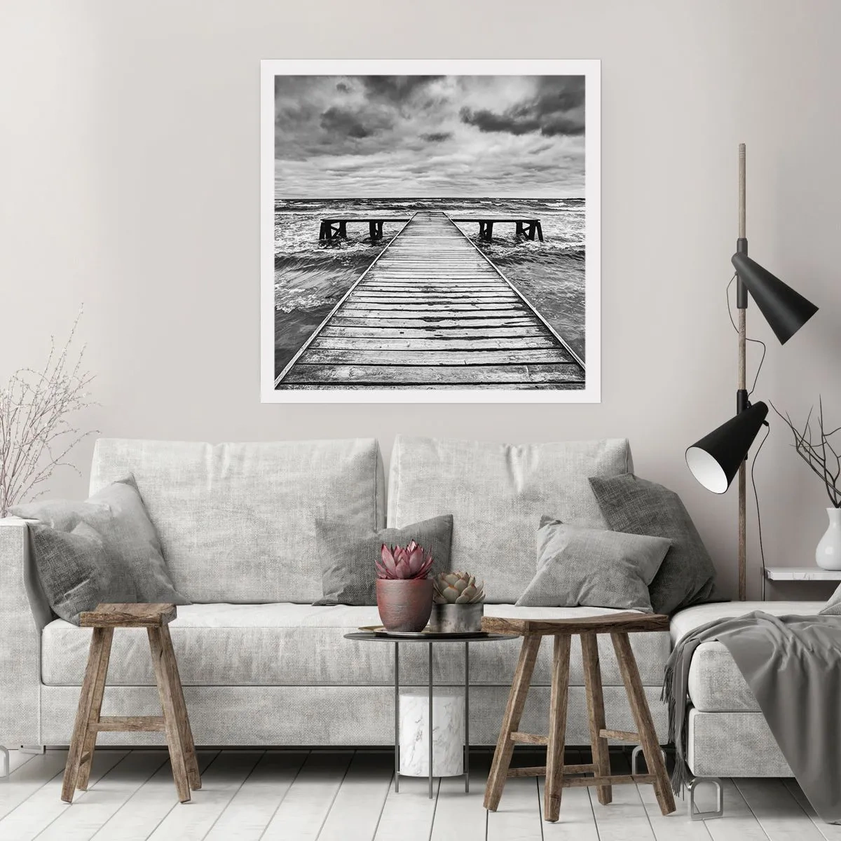 Poster - Aspetto che il vento le scacci via... - 60x60 cm
