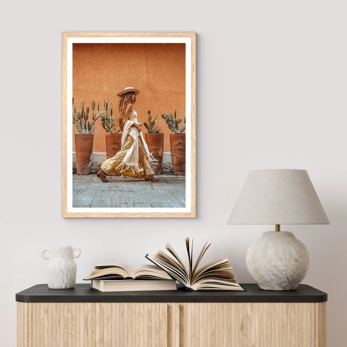Poster in cornice rovere chiaro - In stile hippy - 61x91 cm