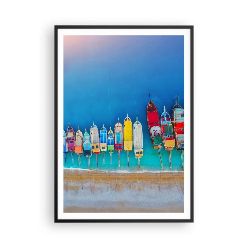 Poster in cornice nera - A volo d'uccello - 70x100 cm