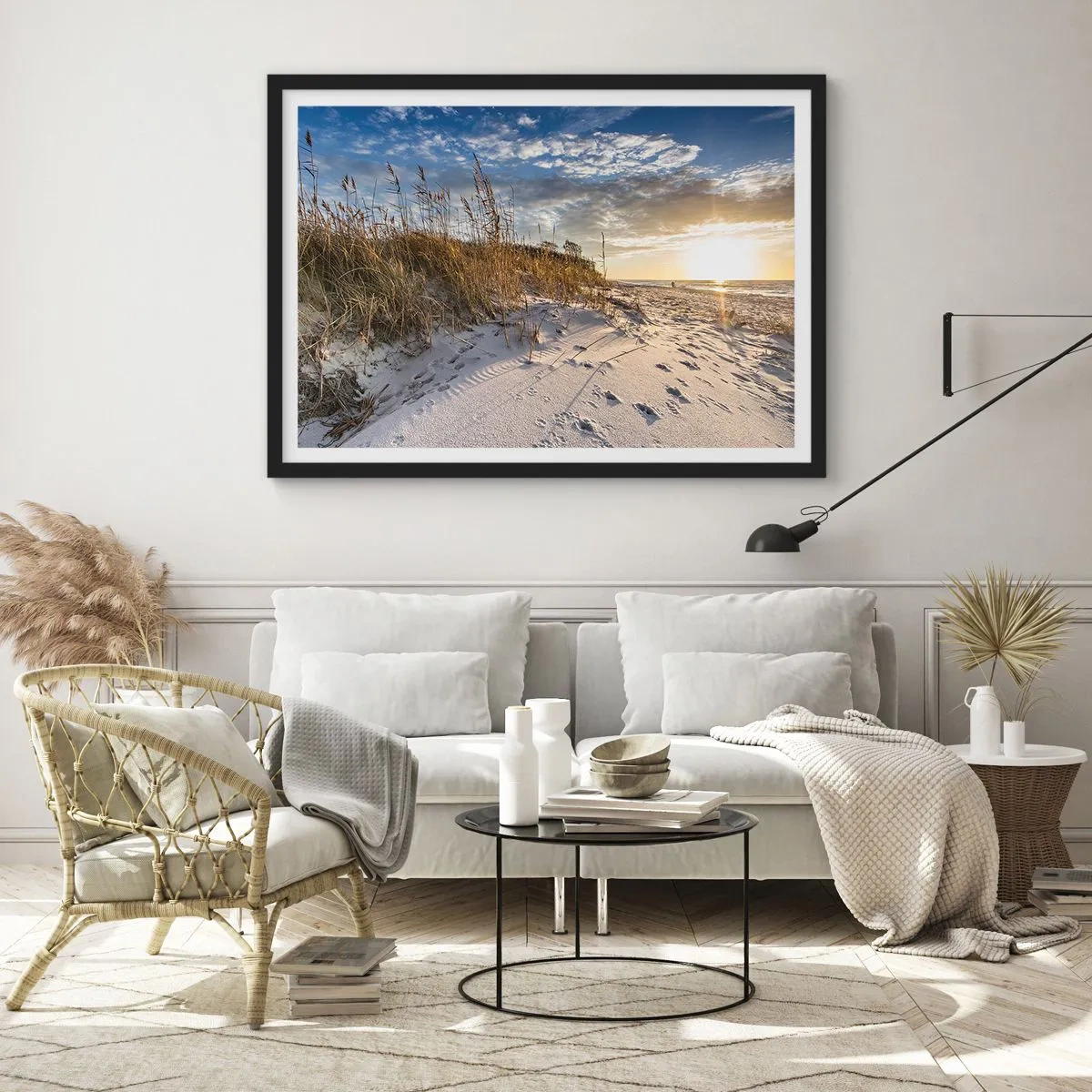 Poster in cornice nera - Invito a passeggiare - 40x30 cm