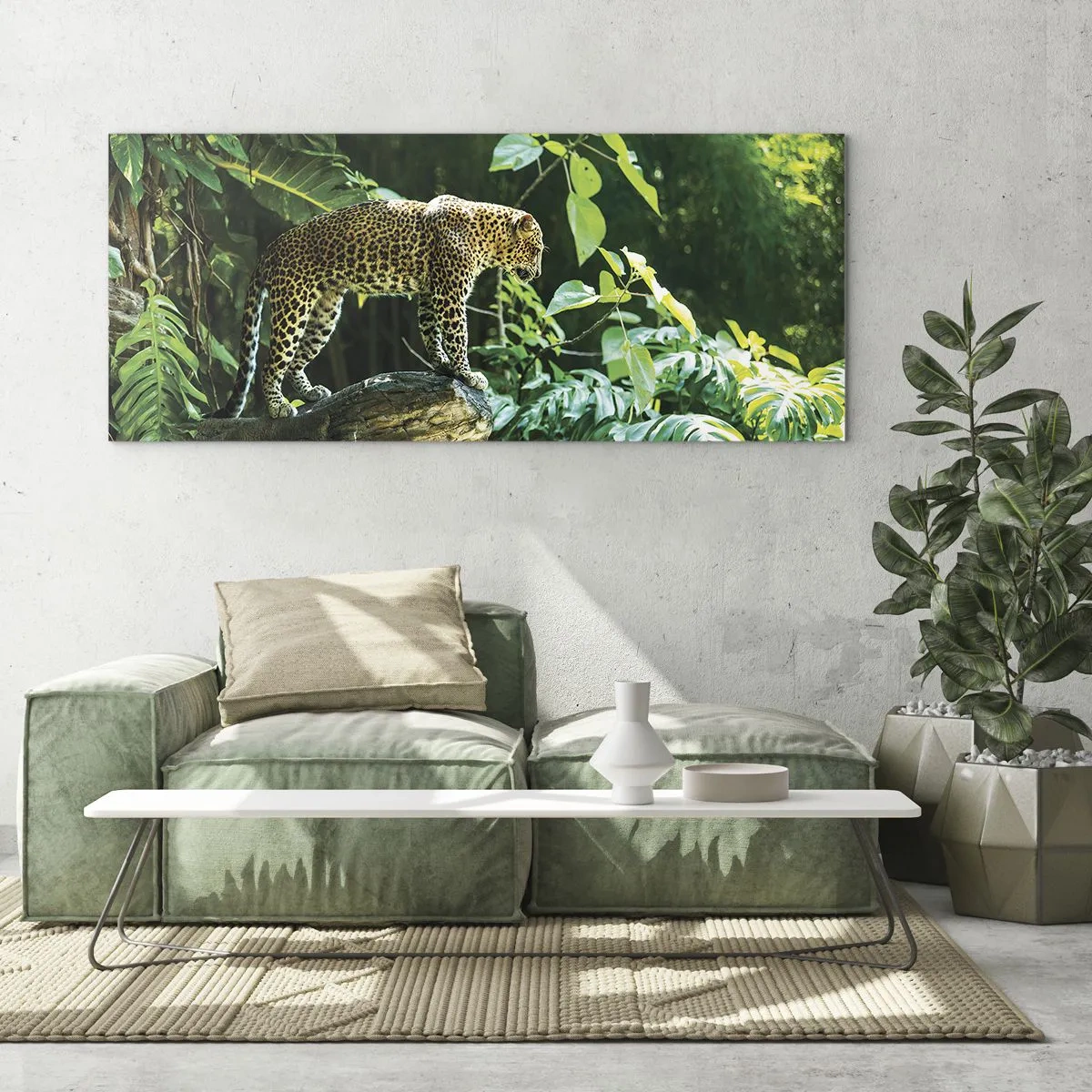 Quadro su vetro - A caccia? - 100x40 cm