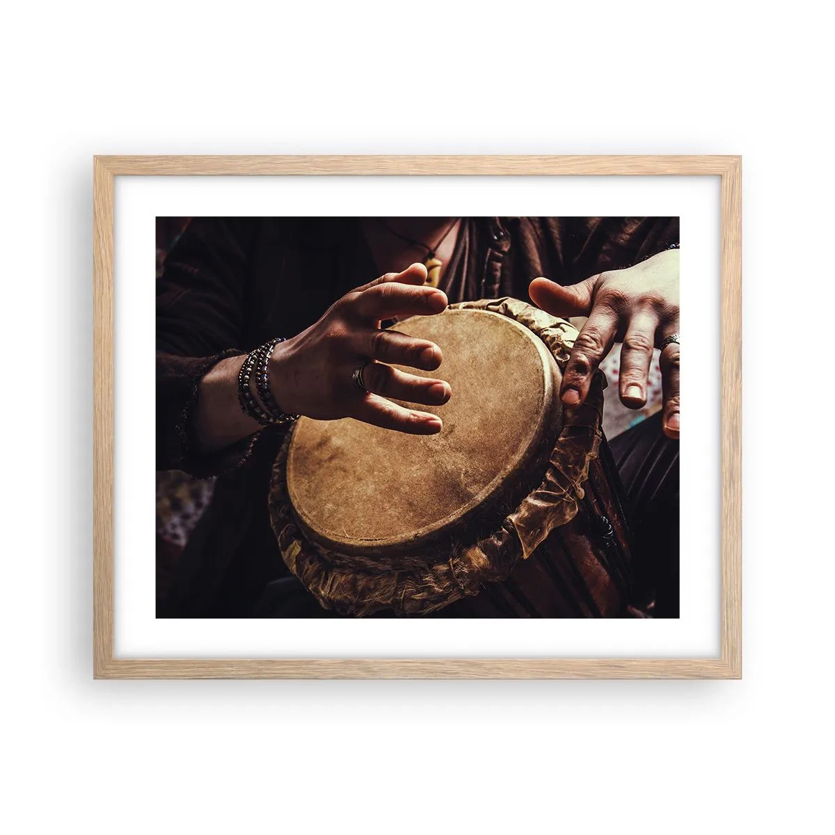 Poster in cornice rovere chiaro - Al ritmo del cuore - 50x40 cm