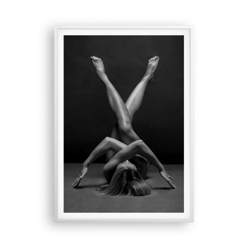 Poster in cornice bianca - Geometria del nudo - 70x100 cm