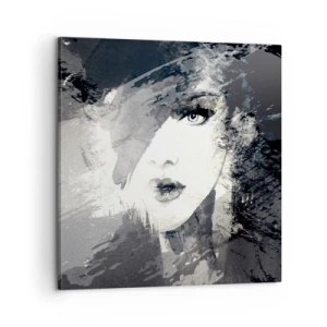 Quadro su tela - Stampe su Tela - Dietro un velo grigio - 60x60 cm