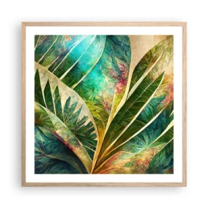 Poster in cornice rovere chiaro - I colori dei tropici - 60x60 cm